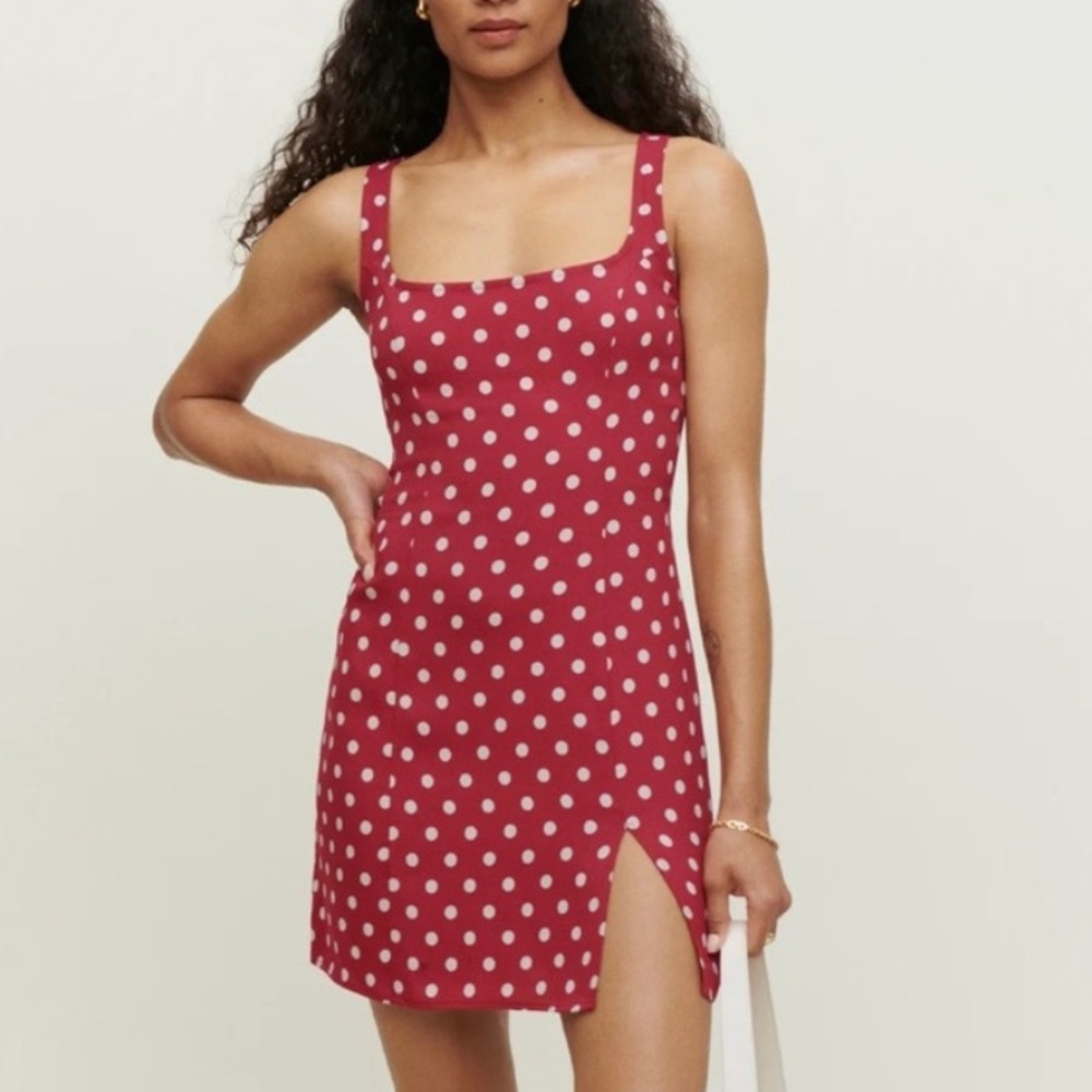 NWT Reformation Noha Polka-dot Dress